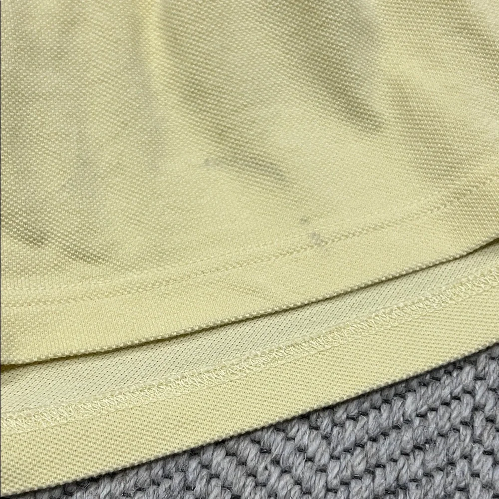 J. Crew Pale Yellow Short Sleeve Polo Shirt